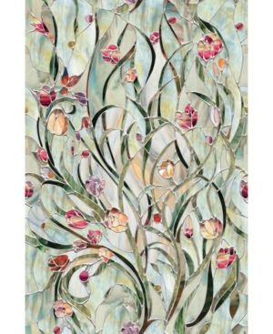 Photo 1 of 24 in. W x 36 in. H Spanish Garden Decorative Window Film
