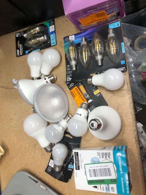 Photo 1 of **NO REFUNS/RETURNS** - Bundle of assorted light bulbs