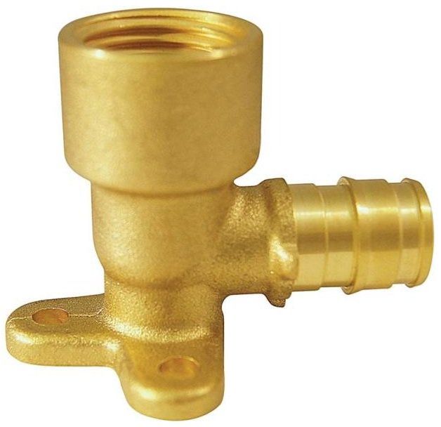 Photo 1 of **4 OF -1/2 in. Brass PEX-A Expansion Barb x 1/2 in. Female Pipe Thread Adapter 90-Degree Drop-Ear Elbow
