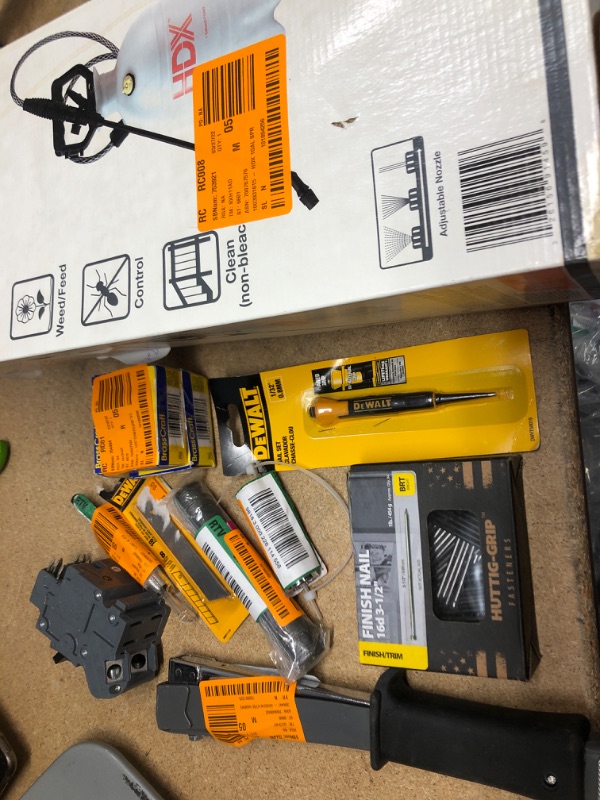 Photo 1 of **NO REFUNDS/RETURNS** - Bundle of Miscellaneous home depot goods: tools, hardware, etc. 