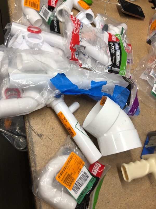 Photo 1 of **NO REFUNDS/RETURNS** - Bundle of Miscellaneous home depot  white tubes/pipes for plumbers