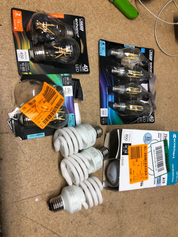 Photo 1 of **NO REFUNDS/RETURNS** - Bundle of assorted light bulbs