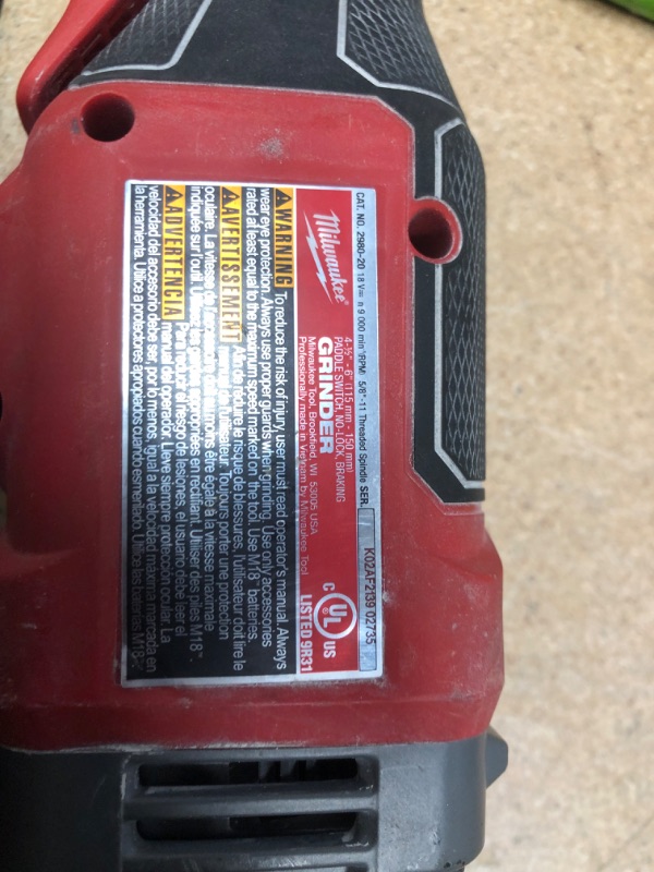 Photo 5 of **PARTS ONLY** Milwaukee 2780-20 M18 Fuel 4-1/2"/5" Pad, Bare
