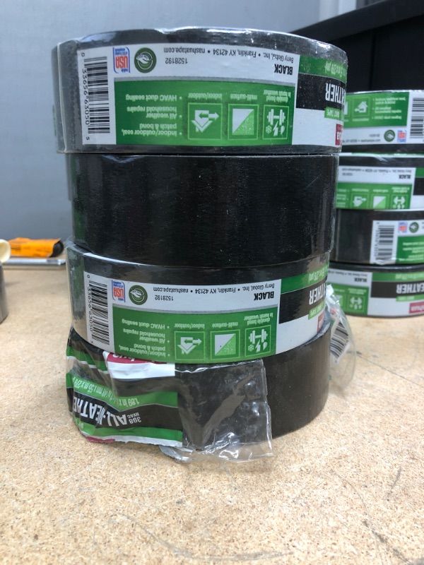 Photo 2 of **4 of- 1.89 in. x 60 yd. 398 All-Weather HVAC Duct Tape in Black
