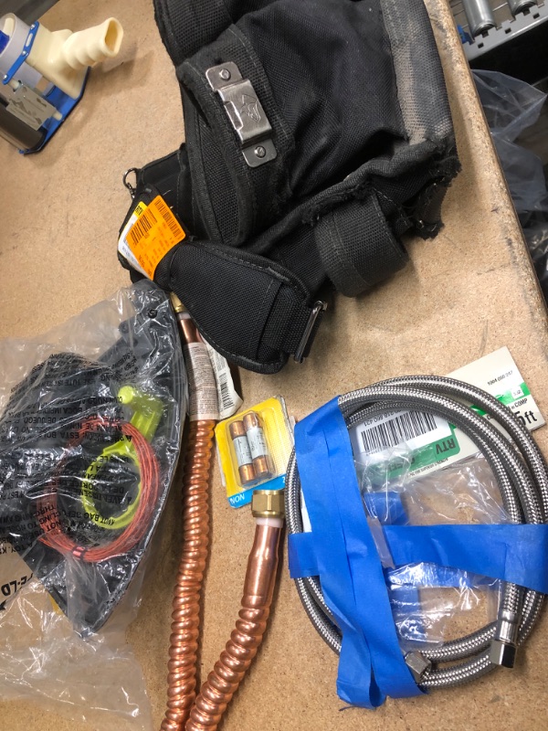 Photo 1 of **NO REFUNDS/RETURNS** - Bundle of Miscellaneous home depot goods, hardware, work belt