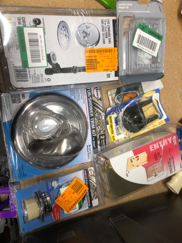 Photo 1 of **NO REFUNDS/RETURNS** - Bundle of Miscellaneous Home Goods: shower kit, stopper kit, etc. 