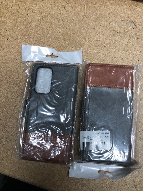 Photo 1 of **SET OF 2**
10 Cent Oneplus 9 Pro Leather Case, Classic Genuine Leather Oneplus 9 Pro Wallet Case [RFID Blocking], Flip Magnetic Case, Only Compatible with Oneplus 9 Pro(Grey)
