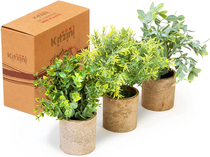 Photo 1 of **SET OF 2**
Kitzini Topiary Balls. 3 Fake Plants: Clipped Succulent, White & Purple Blossom. Realistic Artificial Plants for Home Decor Indoor. Gift Boxed. Premium Pot Set.
