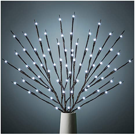 Photo 1 of **SET OF 2**
Brightdeco 1.5ft 90LED Lighted Tree Branches for Decoration Battery Operated for Indoor Outdoor Use 3 in 1 Black