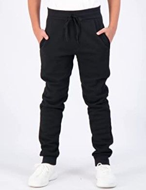 Photo 1 of Real Essentials 2 Pack: Boys Youth Active Athletic Soft Fleece Jogger Sweatpants (XL)
