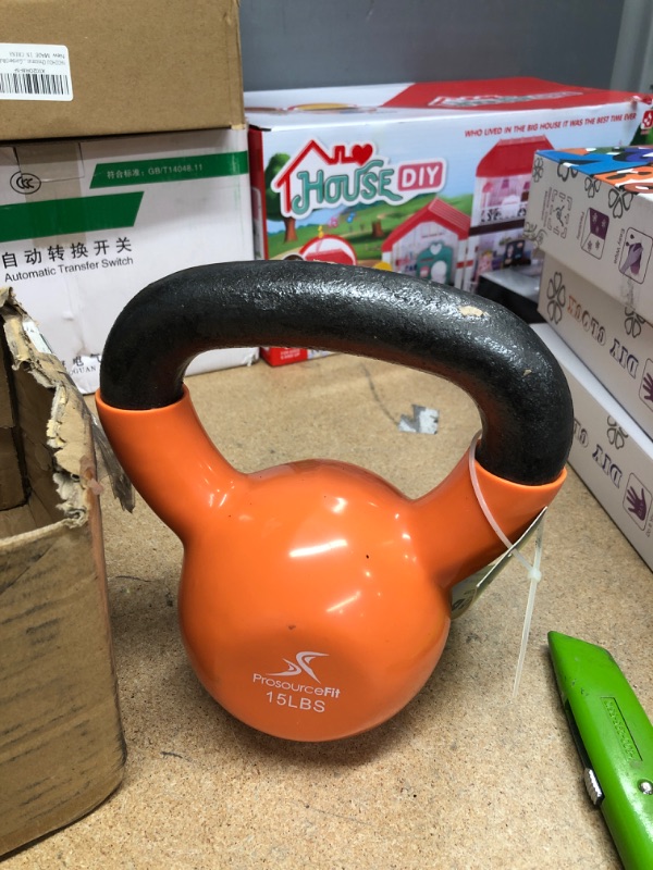 Photo 2 of **DAMAGED**
Prosource Fit Vinyl Coated Cast Iron Kettlebells for Full Body Fitness Workouts
