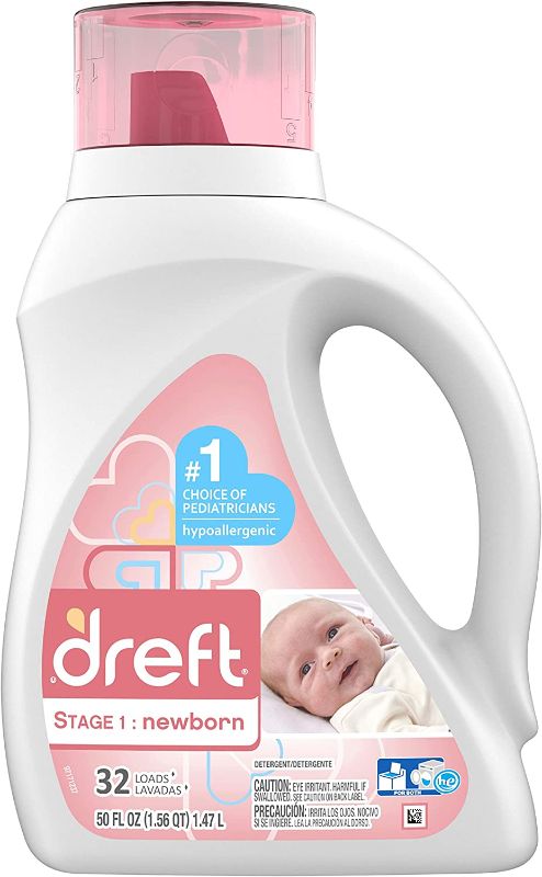 Photo 1 of 2 pack Dreft Stage 1: Newborn Baby Liquid Laundry Detergent, 32 loads 46 fl oz (Packaging May Vary)
