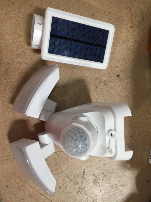 Photo 2 of 180° 2-Head White Solar Powered Motion Outdoor Integrated LED Flood Light