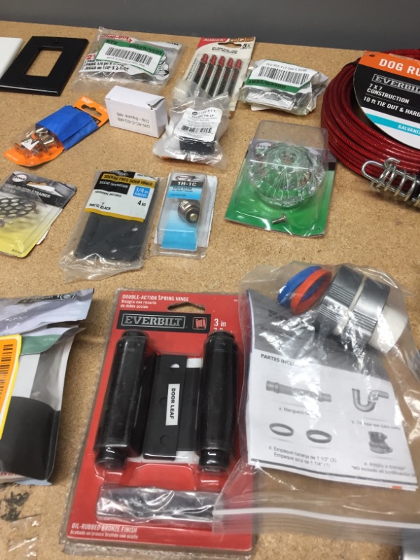 Photo 2 of ***non-refundable***
assorted household goods
flash light, tape measure, dog run cable, plumbing items