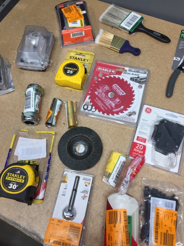 Photo 2 of ***NON-REFUNDABLE***
ASSORTED HOUSEHOLD GOODS AND SMALL HAND TOOLS
2 TAPE MEASURES, DRILL BIT, SAW BLADE, WIRE STRIPPERS