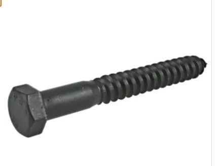 Photo 1 of 25 Deck Bolts 1/2 in. x 5 in. Black Exterior Hex Lag Screws