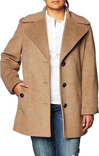 Photo 1 of Calvin Klein Women's Single Breasted Wool Peacoat Jacket- 10