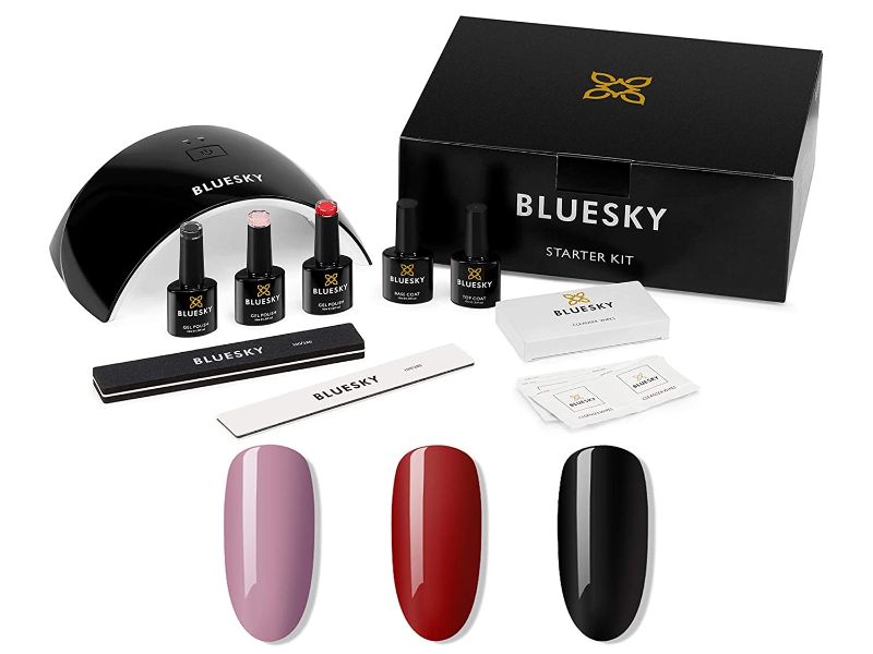 Photo 1 of Bluesky Gel Polish Kit With UV Light Starter Kit - Gel Nail Polish Kit With UV Light Which Contains All You need for DIY at Home, Including a Moderate 24W LED UV Nail Lamp
