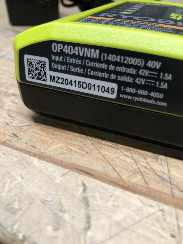 Photo 3 of Ryobi OP404 Lithium-ion 40 Volt Battery Charger
