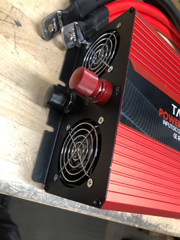 Photo 5 of 3000 watt Power Inverter 3000W Modified Sine Wave Inverter with 3 AC Outlets Converter DC 12V in to AC 110V Out for Car RV Truck Boat(Red)
