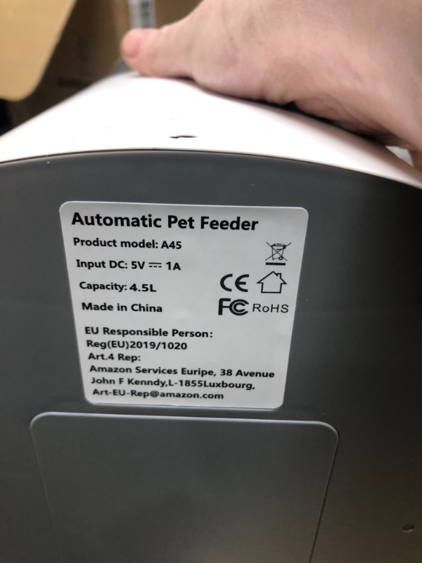 Photo 3 of (old version)
HoneyGuaridan Automatic Cat Feeder, Pet Feeder for Multiple Cats&Dog Food Dispenser with Splitter,