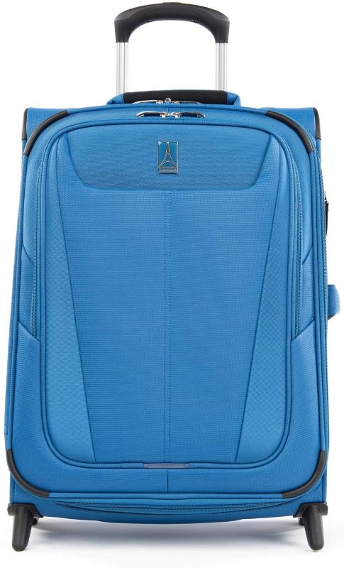 Photo 1 of Travelpro Maxlite 5 Softside Lightweight Expandable Upright Luggage, Azure Blue, Carry-On 20-Inch
