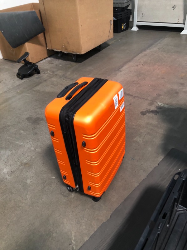 Photo 2 of Merax Expandable Luggage TSA Locks, 3 Piece Lightweight Spinner Suitcase Set, Orange, One_Size
