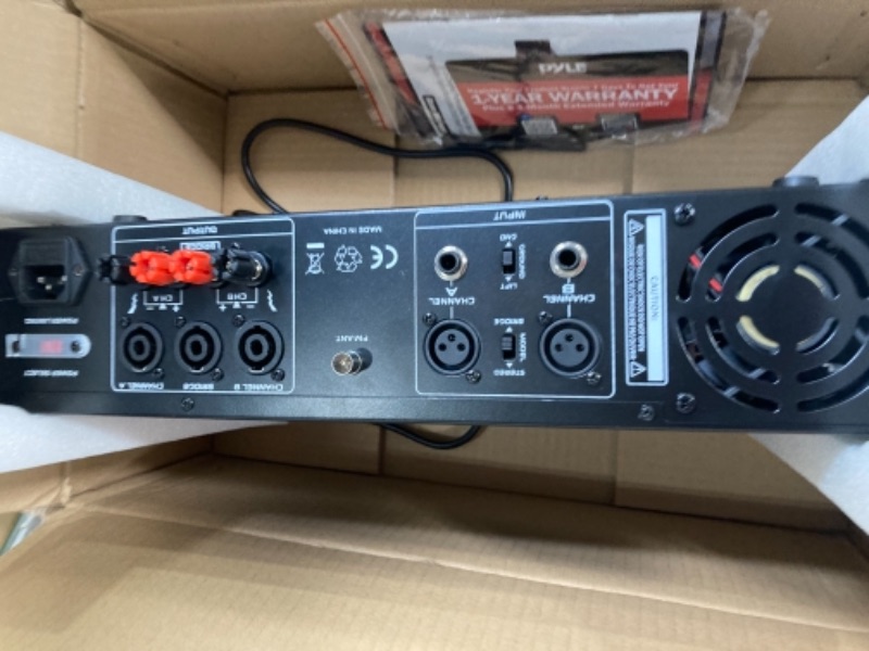 Photo 1 of 2-Channel Bluetooth Power Amplifier - 2000W Bridgeable Rack Mount Pro Audio Sound Wireless Home Stereo Receiver w/TRS XLR Input, LCD, Bridge Mode, Cooling Fan - Entertainment Speaker System - Pyle
