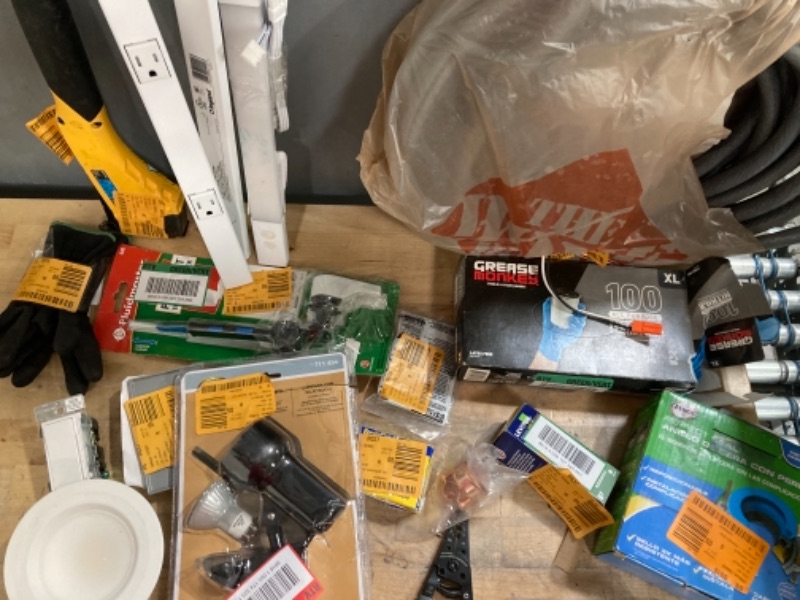 Photo 3 of **NOT REFUNDABLE** BUNDLE OF ASSORTED MISC HOME DEPOT GOODS, TOOLS AND HARDWARE , ELECTRICAL AND PLUMBING ITEMS