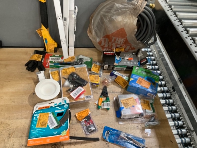 Photo 1 of **NOT REFUNDABLE** BUNDLE OF ASSORTED MISC HOME DEPOT GOODS, TOOLS AND HARDWARE , ELECTRICAL AND PLUMBING ITEMS