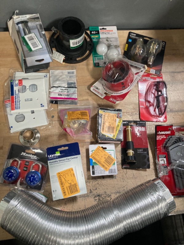 Photo 1 of **NOT REFUNDABLE** BUNDLE OF ASSORTED MISC HOME DEPOT GOODS, TOOLS AND HARDWARE , ELECTRICAL, GARDENING AND PLUMBING ITEMS