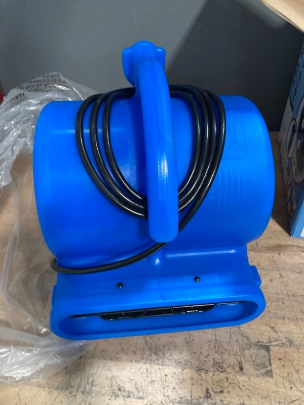 Photo 3 of B-Air
1/4 HP Air Mover Blower Fan for Water Damage Restoration Carpet Dryer Floor Home and Plumbing Use in Blue