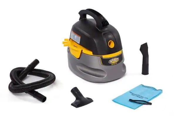 Photo 1 of Stinger
2.5 Gal. 1.75-Peak HP Compact Wet/Dry Shop Vacuum with Filter Bag, Hose and Accessories