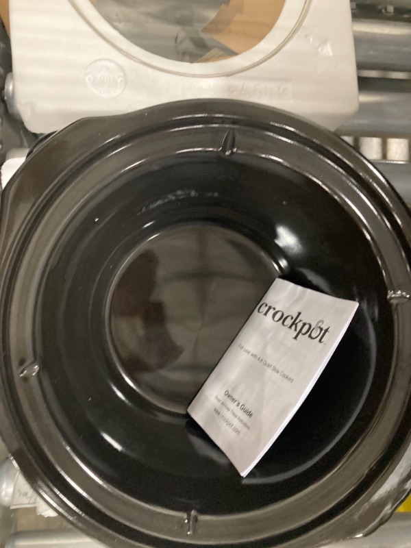 Photo 1 of Crockpot Round Slow Cooker, 4.5 quart, Black & White Pattern (SCR450-HX)
