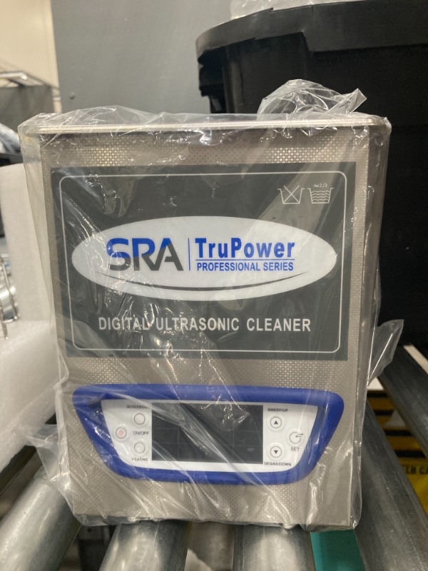 Photo 2 of SRA TruPower UC-20D-PRO Professional Ultrasonic Cleaner, 2 Liter Capacity with LCD Display, Sweep/Degas, Adjustable Power, Sleep Function, 2 Baskets, Wire Ring Rack and Wire Beaker Holder
