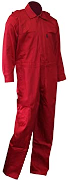 Photo 1 of Chicago Protective Apparel 605-FRC-R-L FR Cotton Coverall, Large, Red
