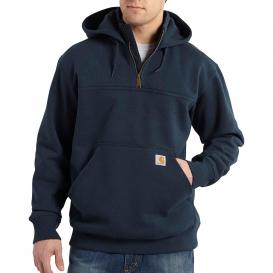 Photo 1 of Carhartt 100617 Rain Defender Paxton Heavyweight Hooded Zip Mock Sweatshirt - New Navy M 
