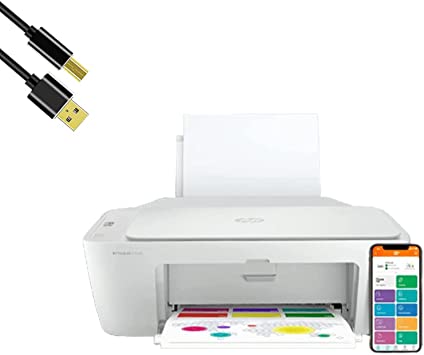 Photo 1 of H-P DeskJet 2752e Wireless All-in-One Color Inkjet Printer for Home, Office, Print, Copy, Scan, Wireless, USB Connectivity, Mobile Printing with Bools USB Printer Cable
