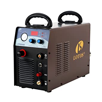 Photo 1 of Lotos LTP8000 80 A Plasma Cutter with Pilot Arc Metal Cutter 220~240V, 1 inch Clean Cut, Brown
