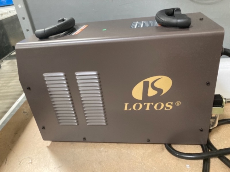 Photo 2 of Lotos LTP8000 80 A Plasma Cutter with Pilot Arc Metal Cutter 220~240V, 1 inch Clean Cut, Brown
