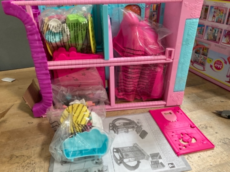 Photo 3 of Barbie Chelsea Playhouse (~20-in) Transforming Dollhouse with Slide, Pool, Ball Pit, Pet Puppy & Kitten, Elevator, 15+ Accessories, Gift for 3 to 7 Year Olds
