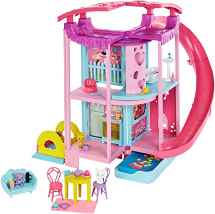 Photo 1 of Barbie Chelsea Playhouse (~20-in) Transforming Dollhouse with Slide, Pool, Ball Pit, Pet Puppy & Kitten, Elevator, 15+ Accessories, Gift for 3 to 7 Year Olds
