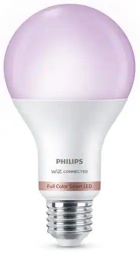 Photo 1 of Philips
Color and Tunable White A21 LED 100-Watt Equivalent Dimmable Smart Wi-Fi Wiz Connected Wireless LED Light Bulb