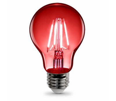 Photo 1 of Feit Electric A19/TR/LED Led Bulb, General Purpose, A19 Lamp, E26 Lamp Base, Dimmable, Clear, Red Light 3 PACK 
