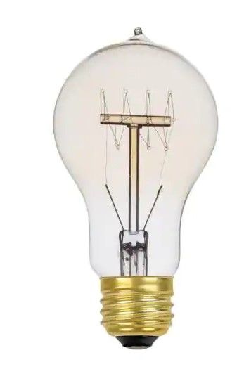 Photo 1 of Globe Electric
60-Watt Incandescent A19 Vintage Quad Loop Medium Base Light Bulb 3 PACK 