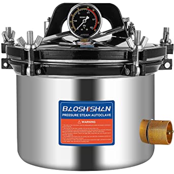 Photo 1 of BASHISHAN 8L Steam Autoclave 8.4 QT Stainless Steel Portable Lab Autoclave 1.2KW 110V
