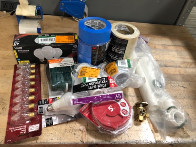 Photo 1 of **NOT REFUNDABLE** BUNDLE OF ASSORTED MISC HOME DEPOT GOODS, TOOLS AND HARDWARE , ELECTRICAL AND PLUMBING ITEMS
