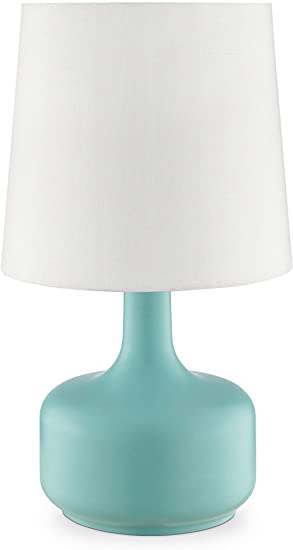 Photo 1 of OK Lighting AZOK819GR Cheru Teal Table Touch Lamps, 10" L x 10" W x 17" H
