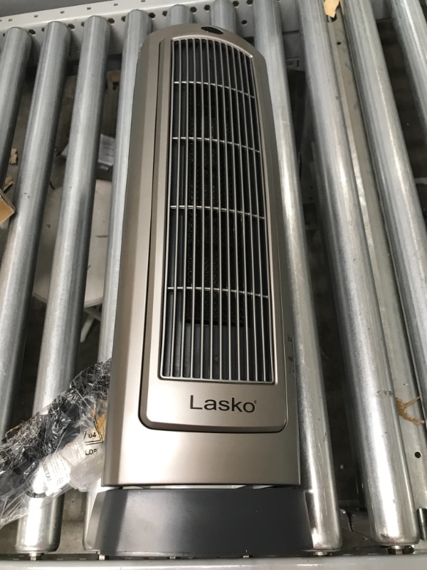 Photo 2 of Lasko 755320 Ceramic Space Tower Heater, 8.5?L x 7.25?W x 23?H, Silver
