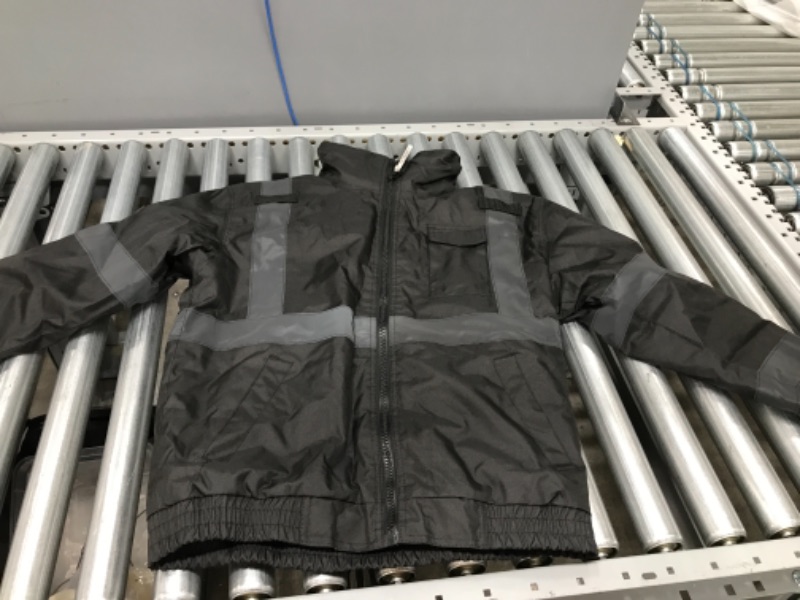 Photo 2 of SIZE SMALL-Ergodyne GloWear 8377EV Reflective Winter Bomber Jacket, Enhanced Visibility for Night or Low Light Conditions, Thermal Insulation, Water Resistant
